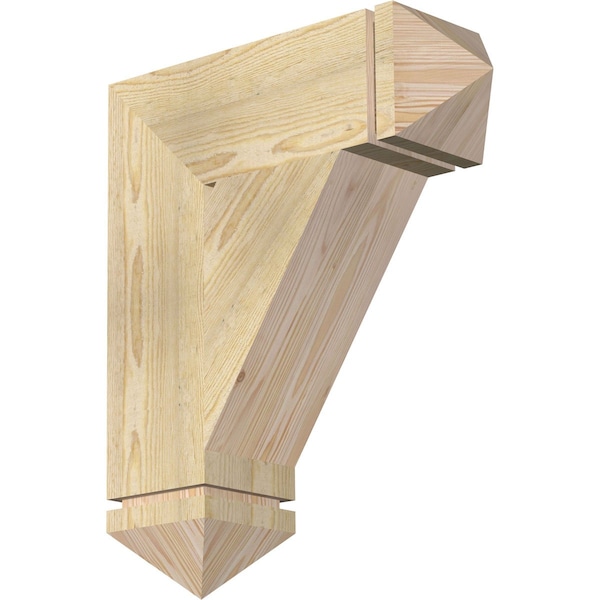 Ekena Millwork Traditional Arts & Crafts Rough Sawn Bracket, Douglas Fir, 6"W x 20"D x 24"H BKT06X20X24TRA03RDF - main